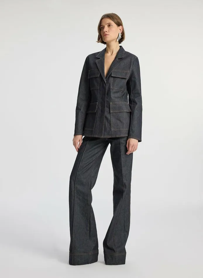 Jackets and Coats Women ALC Stevie Raw Denim Jacket Raw Denim Jackets and Coats Women ALC Stevie Raw Denim Jacket Raw Denim