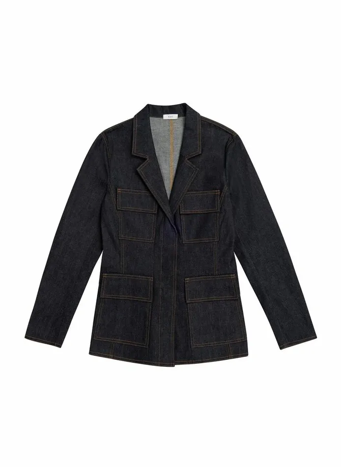 Jackets and Coats Women ALC Stevie Raw Denim Jacket Raw Denim Jackets and Coats Women ALC Stevie Raw Denim Jacket Raw Denim