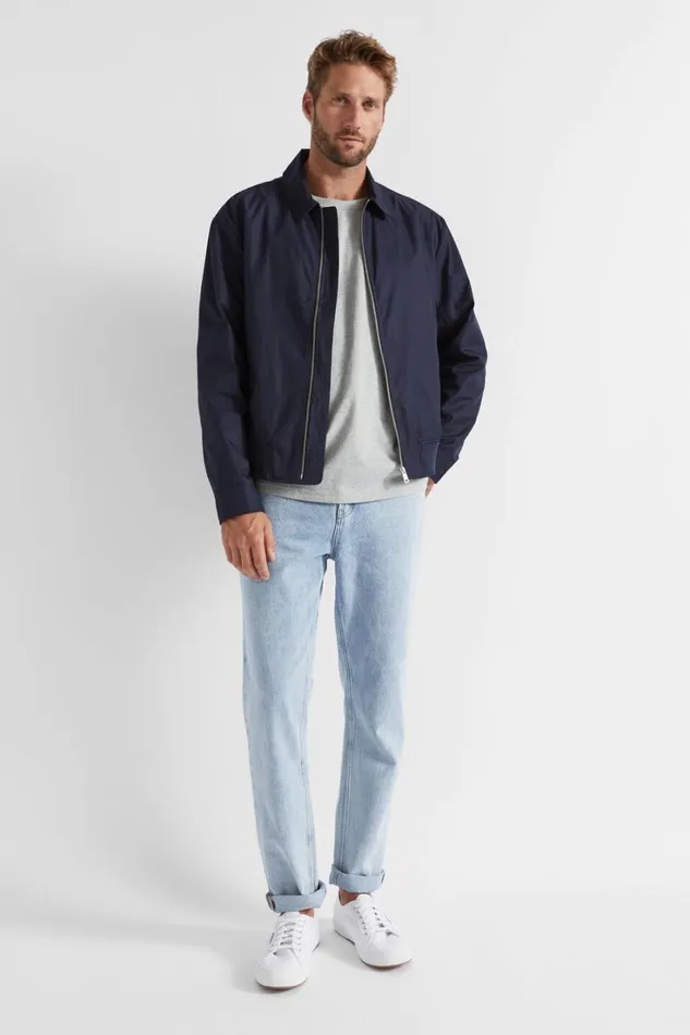 Jackets and Vests Man Seed Heritage Harrington Jacket Midnight Blue