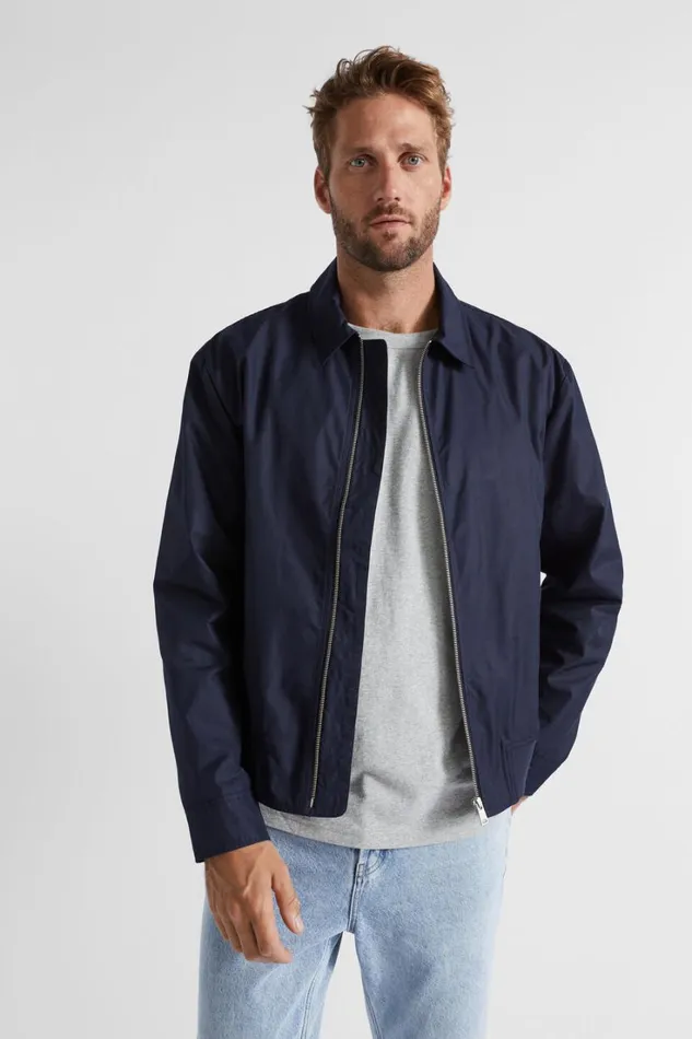 Jackets and Vests Man Seed Heritage Harrington Jacket Midnight Blue