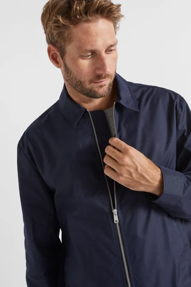 Jackets and Vests Man Seed Heritage Harrington Jacket Midnight Blue