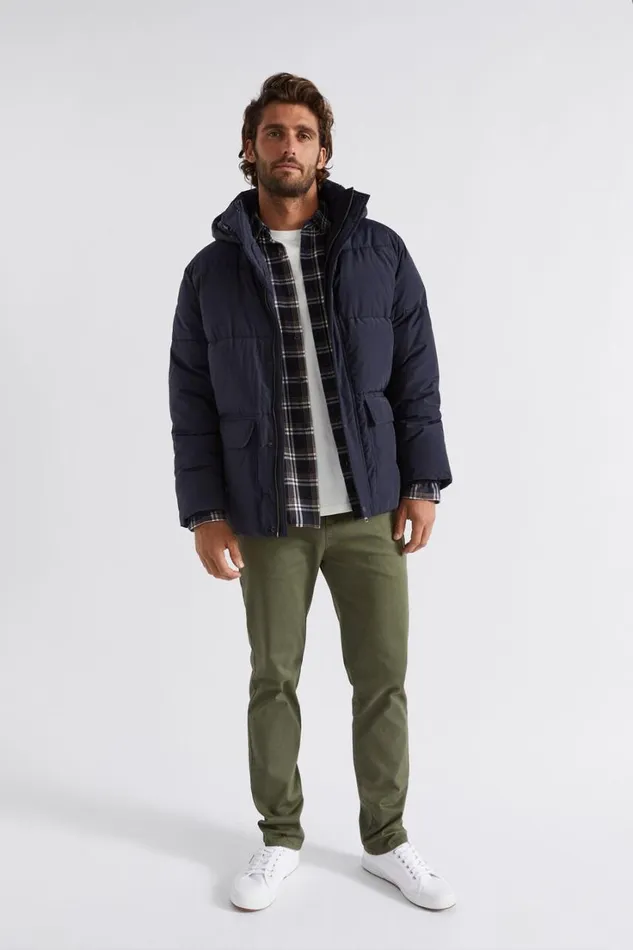 Jackets and Vests Man Seed Heritage Puffer Jacket Midnight Blue
