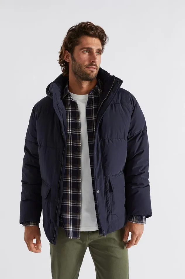 Jackets and Vests Man Seed Heritage Puffer Jacket Midnight Blue