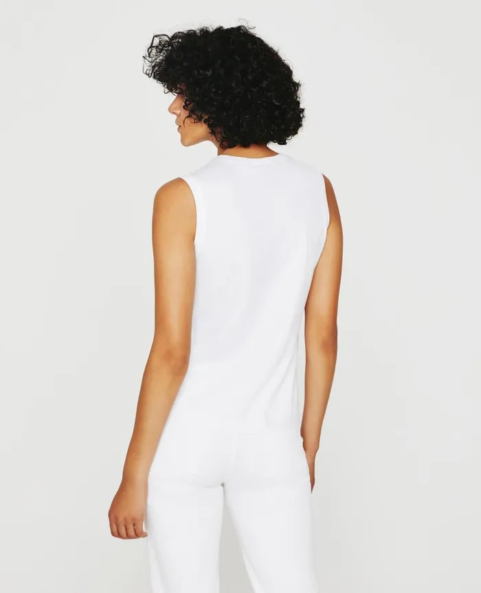 Jagger Muscle Tank True White Women AG Jeans Tees and Tanks Jagger Muscle Tank True White Women AG Jeans Tees and Tanks