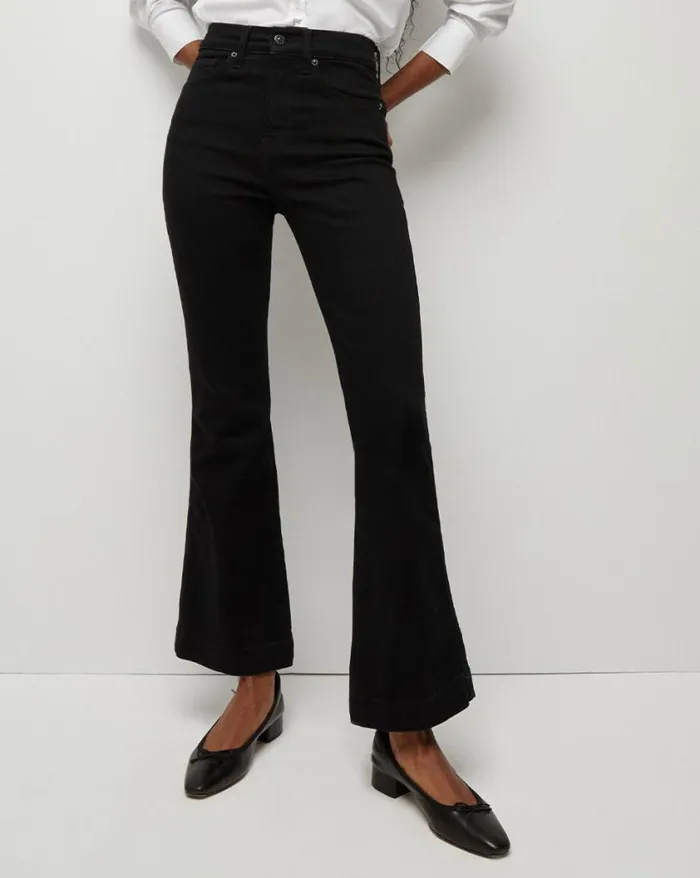 Jeans Shop Veronica Beard Carson KickFlare Jean Onyx