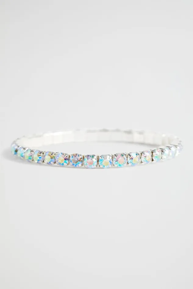 Jewellery Girl Seed Heritage Diamante Stretch Bracelet Iridescent