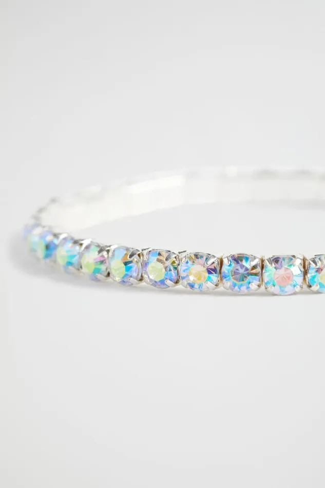 Jewellery Girl Seed Heritage Diamante Stretch Bracelet Iridescent