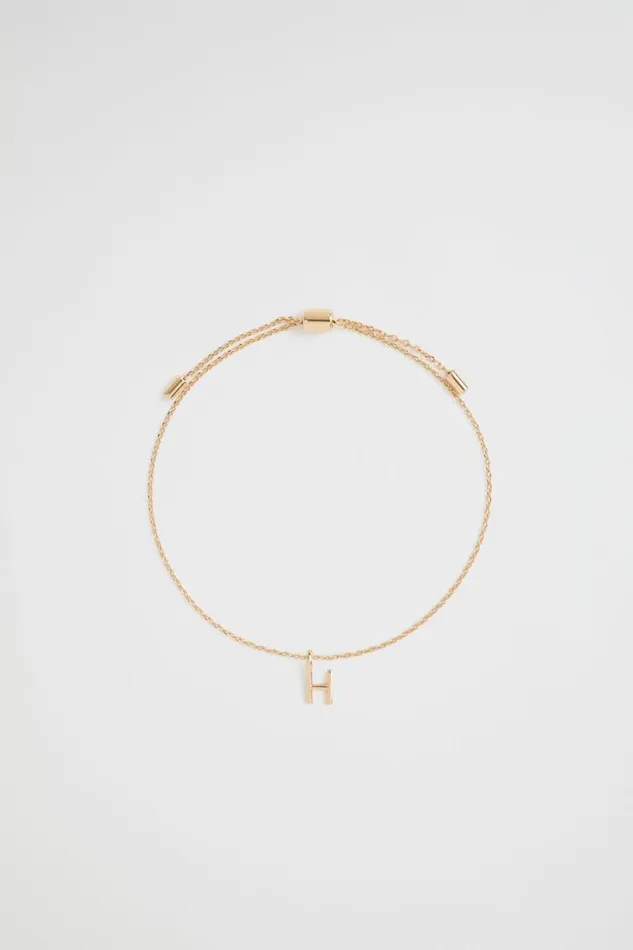 Jewellery Woman Seed Heritage Gold Initial Bracelet H