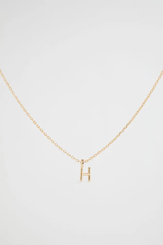 Jewellery Woman Seed Heritage Gold Initial Bracelet H