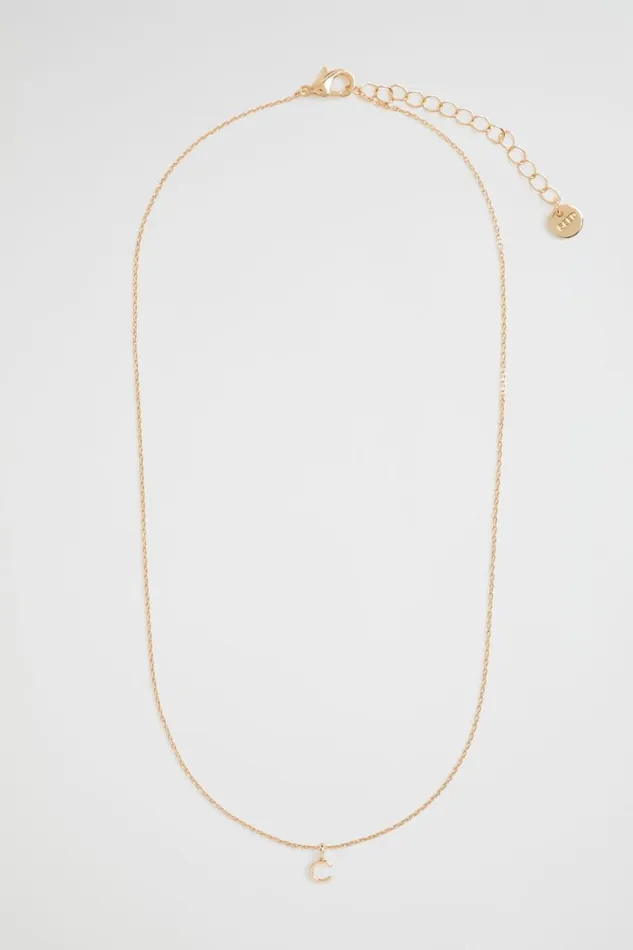 Jewellery Woman Seed Heritage Gold Initial Necklace C
