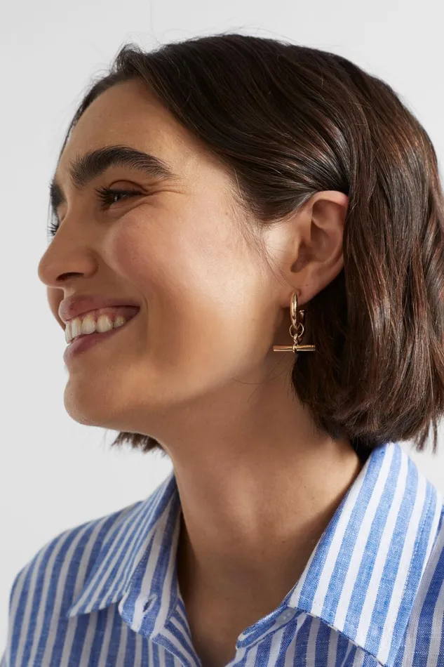 Jewellery Woman Seed Heritage TBar Hoop Gold