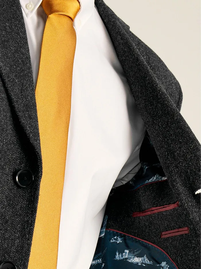 Joules Coats and Jackets Charcoal Grey Wool Rich Herringbone Epsom Coat 8211 Men
