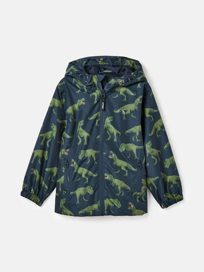 Joules Coats and Jackets Navy Print Waterproof Packable Raincoat 8211 Boys
