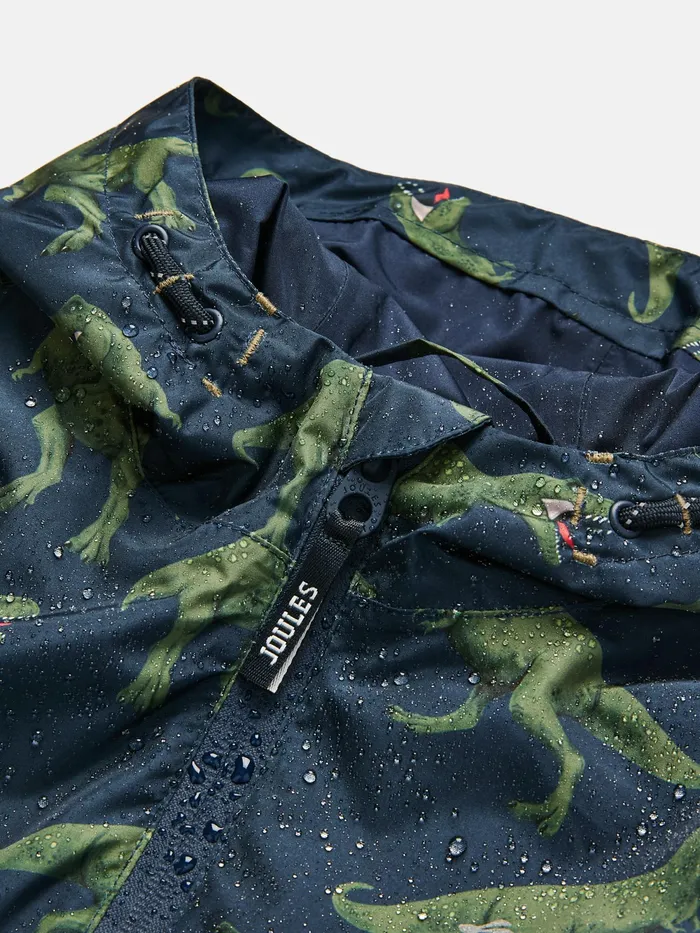 Joules Coats and Jackets Navy Print Waterproof Packable Raincoat 8211 Boys