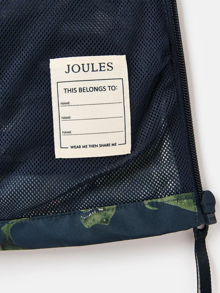 Joules Coats and Jackets Navy Print Waterproof Packable Raincoat 8211 Boys