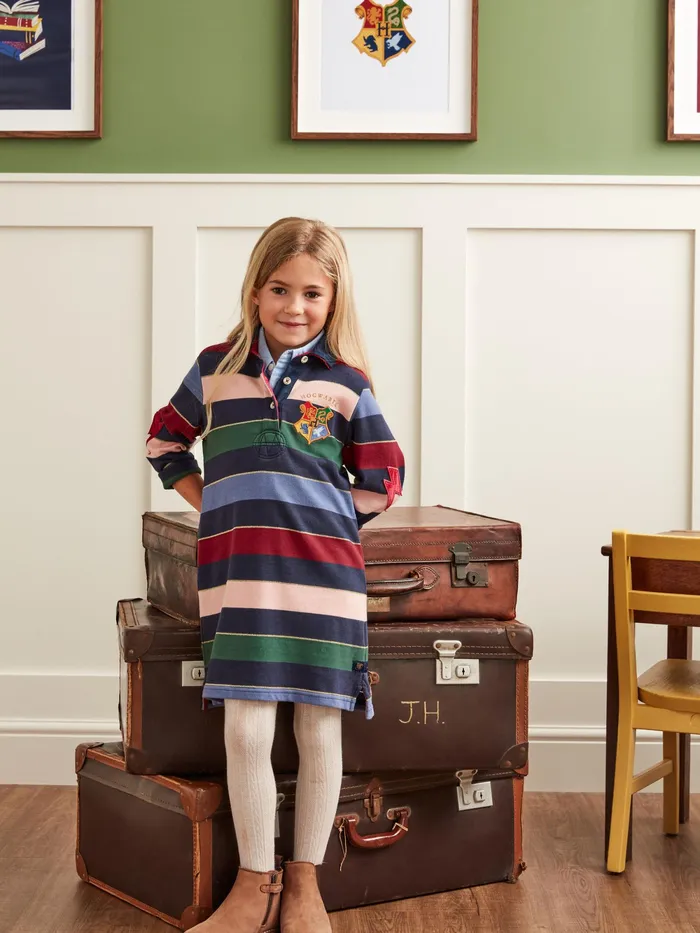 Joules Dresses Multi Harry Potter Striped Rugby Dress 8211 Girls
