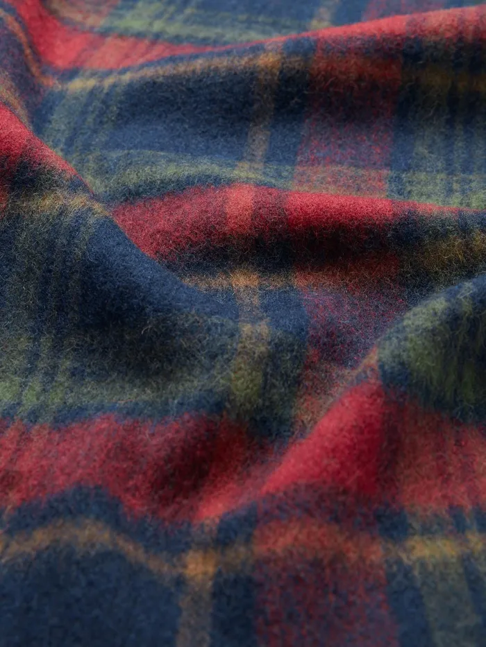 Joules Hats Gloves and Scarves RedNavy Check Wool Scarf 8211 Men
