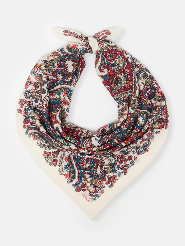 Joules Scarves Pink Square Lightweight Neck Scarf 8211 Women