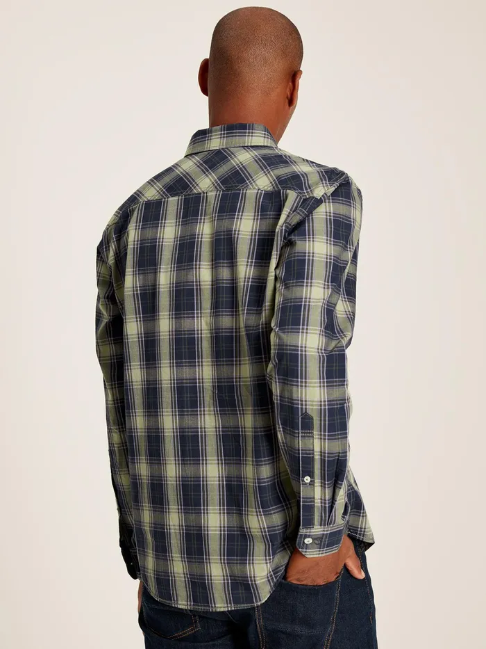 Joules Shirts Green Long Sleeve Cotton Poplin Shirt 8211 Men