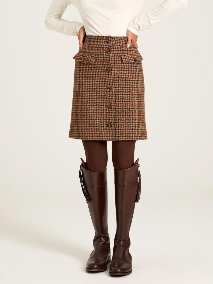 Joules Shorts and Skirts Check Knee Length Tweed Skirt 8211 Women