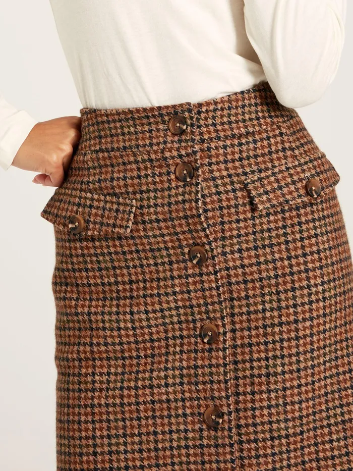 Joules Shorts and Skirts Check Knee Length Tweed Skirt 8211 Women