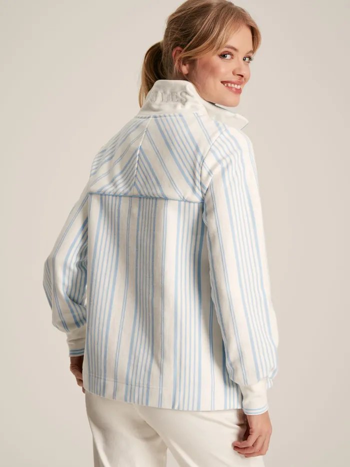 Joules Sweatshirts and Hoodies BlueWhite Quarter Zip Funnel Neck Sweatshirt 8211 Women