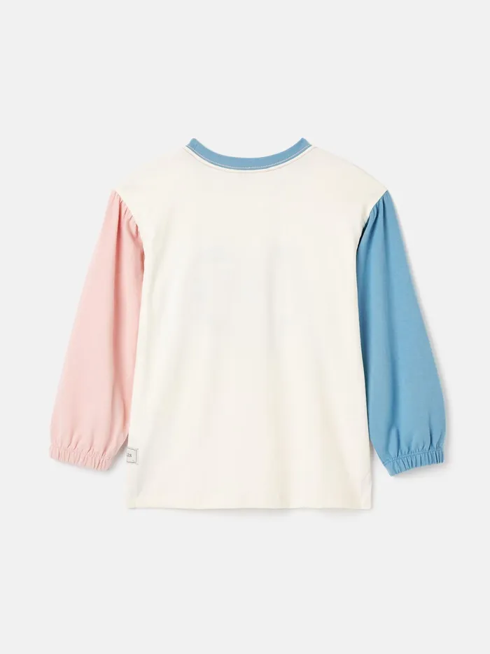 Joules Tops and Tshirts Cream Long Sleeve Embroidered Artwork Top 8211 Girls
