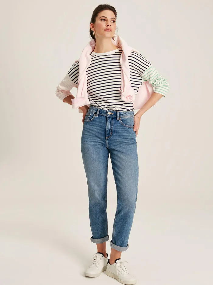 Joules Tops Navy Blue Drop Shoulder Long Sleeve Top 8211 Women