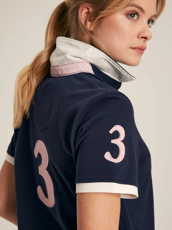 Joules Tops Navy Short Sleeve Polo Shirt 8211 Women