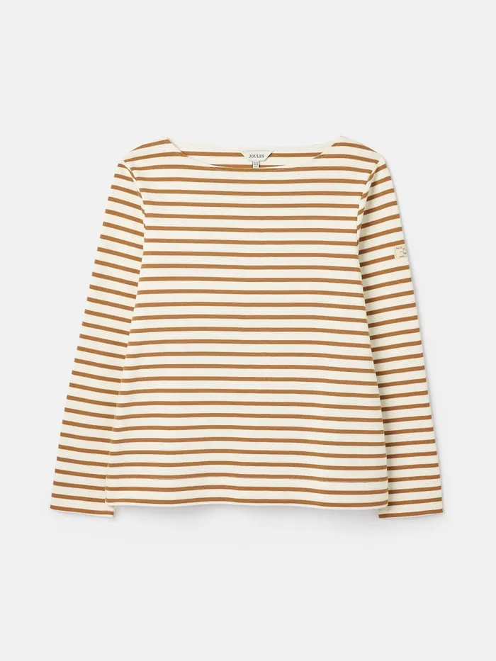 Joules Tops Tan Stripe Boat Neck Breton Top 8211 Women