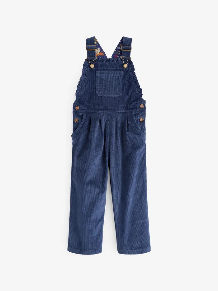 Joules Trousers and Leggings Navy Blue Cord Dungarees 8211 Girls