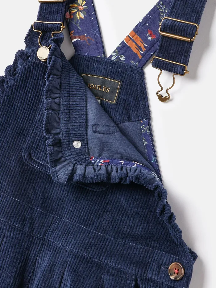 Joules Trousers and Leggings Navy Blue Cord Dungarees 8211 Girls