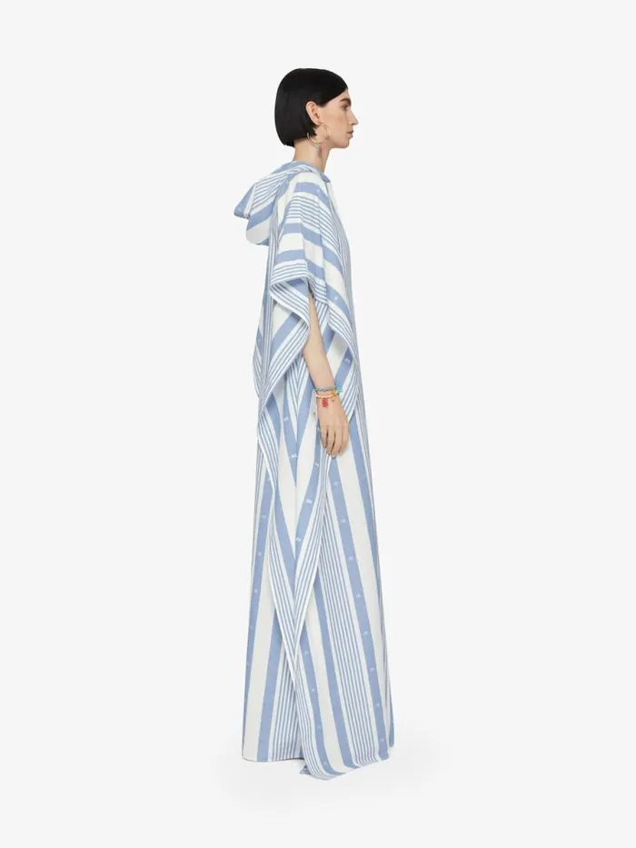 Kaftan In Cotton And Linen With 4g Stripes Blueoff White Women Givenchy Dresses