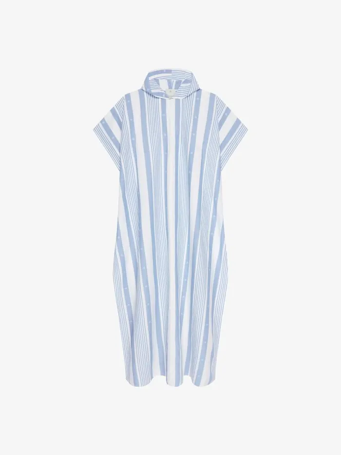 Kaftan In Cotton And Linen With 4g Stripes Blueoff White Women Givenchy Dresses