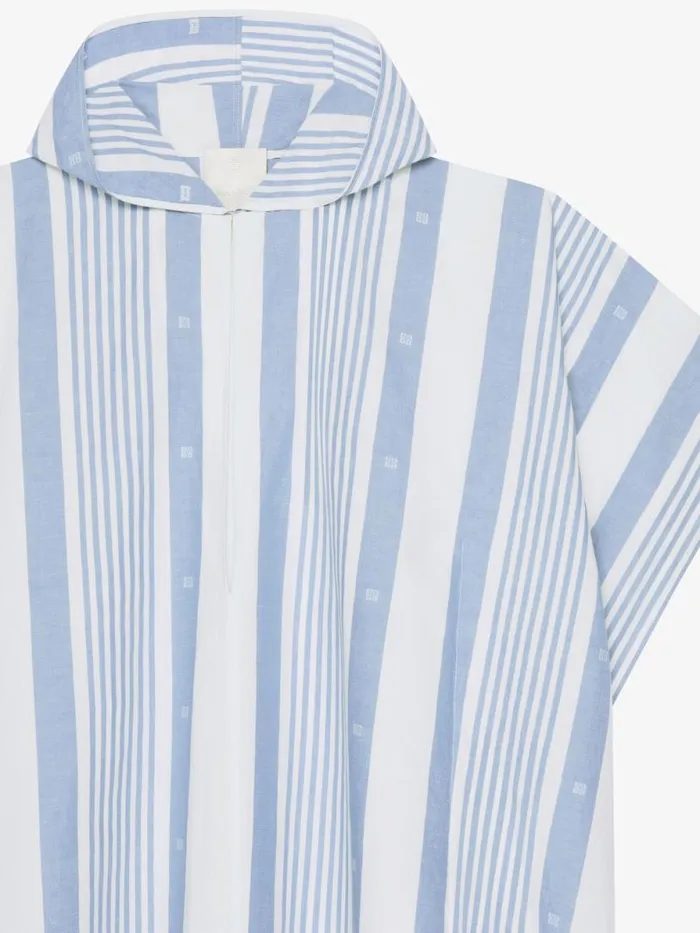 Kaftan In Cotton And Linen With 4g Stripes Blueoff White Women Givenchy Dresses