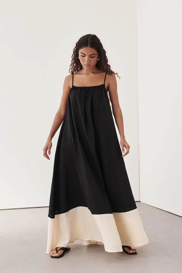 KATELYN BLACKCREAM MIDI DRESS Women DISSH Midi Dresses