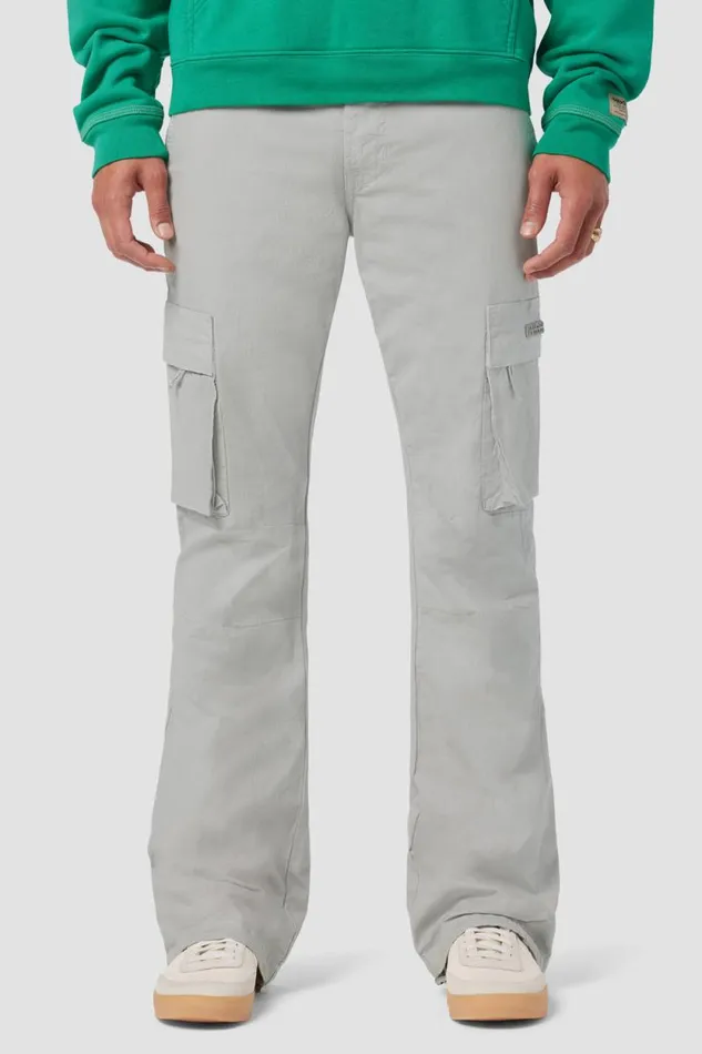 Kick Flare Men Hudson Jeans Walker Cargo Kick Flare Ripstop Grey