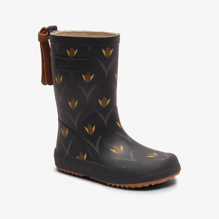 KIDS fashion tulip flowers Blue Rubber boots bisgaardshoes