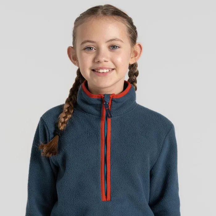 Kids Half Zip Fleece Craghoppers Kid039s CO2 Renu Jacket Blue Stone Kids Half Zip Fleece Craghoppers Kid039s CO2 Renu Jacket Blue Stone