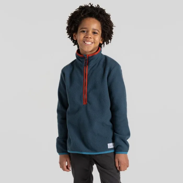 Kids Half Zip Fleece Craghoppers Kid039s CO2 Renu Jacket Blue Stone Kids Half Zip Fleece Craghoppers Kid039s CO2 Renu Jacket Blue Stone