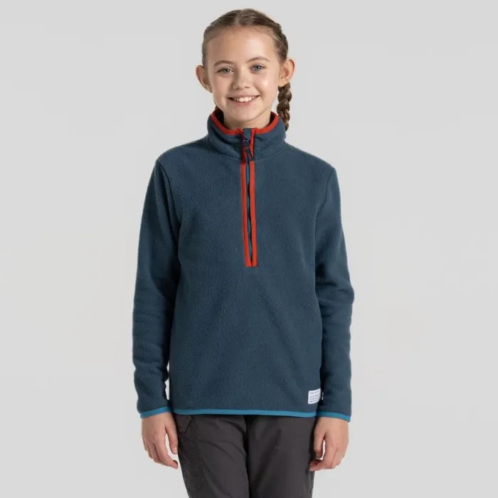 Kids Half Zip Fleece Craghoppers Kid039s CO2 Renu Jacket Blue Stone Kids Half Zip Fleece Craghoppers Kid039s CO2 Renu Jacket Blue Stone