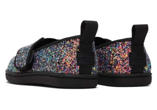Kids KidsTiny Alpargata Black Glitter Toddler Shoe Black Chunky Glitter TOMS Alpargatas