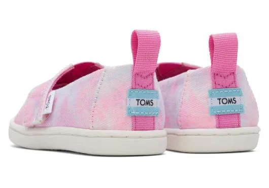 Kids KidsTiny Alpargata Multi Tie Dye Twill Pink Tie Dye TOMS Alpargatas
