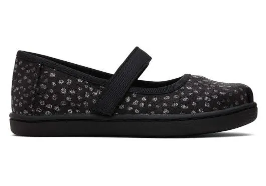 Kids KidsTiny Mary Jane Black Foil Toddler Shoe Black Foil TOMS Slip Ons