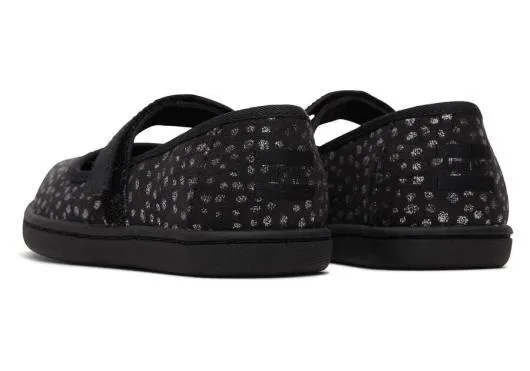 Kids KidsTiny Mary Jane Black Foil Toddler Shoe Black Foil TOMS Slip Ons