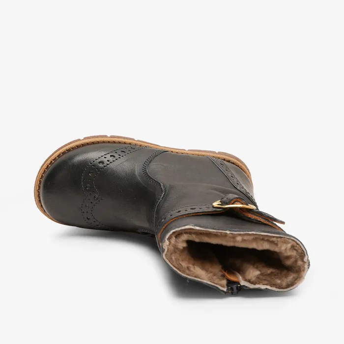 KIDS Winter boots bisgaardshoes noli lamb navy Blue