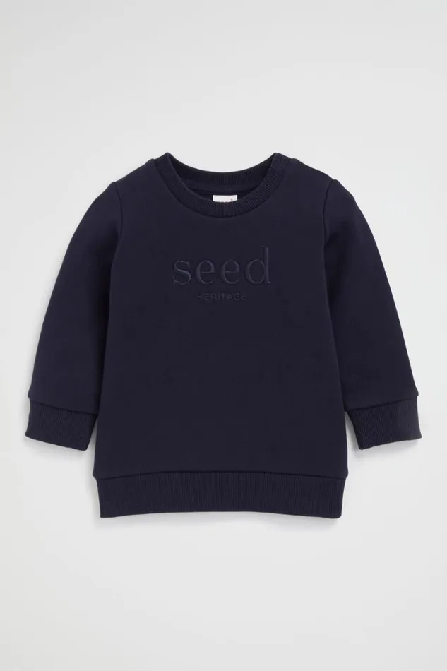 Knitwear and Sweaters Baby Seed Heritage Core Logo Sweat Midnight Blue