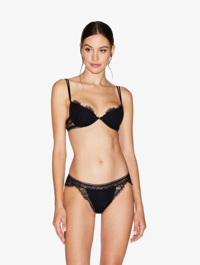 Lace Brief In Onyx Lingerie La Perla Midrise
