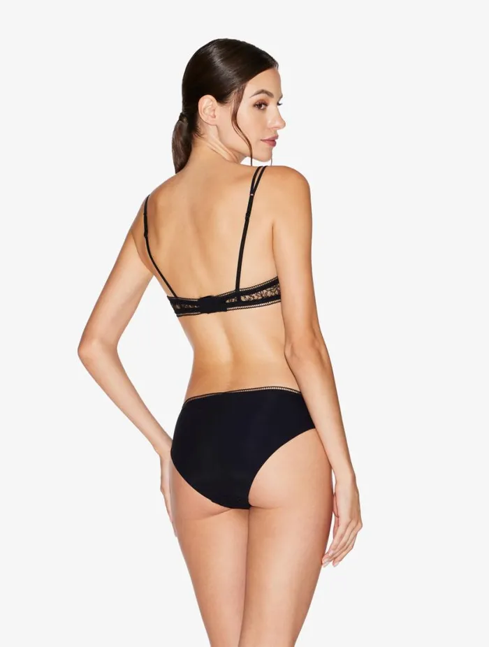 Lace Brief In Onyx Lingerie La Perla Midrise