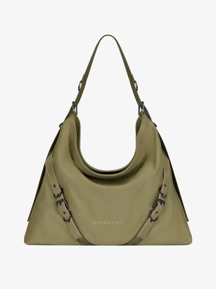 Large Voyou Bag In Canvas Khaki Men Givenchy Crossbody Bags